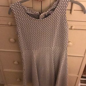 heart black and white dress